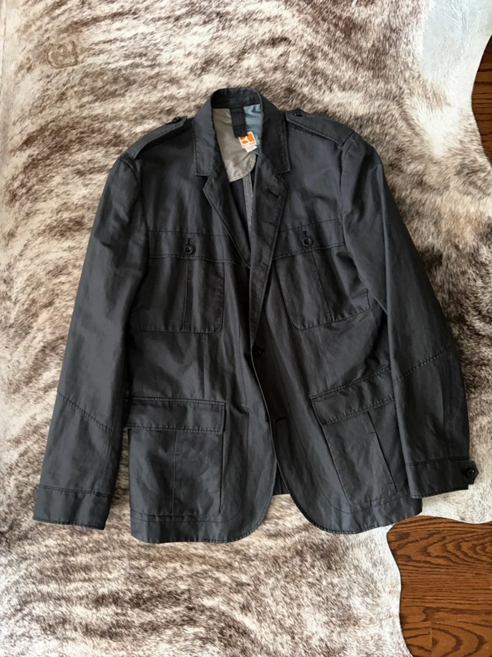 BOSS linen wool cargo style jacket/blazer